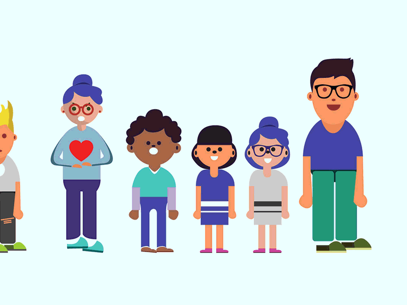 The Smith and The Jones Family characters design illustration monk nepal product video