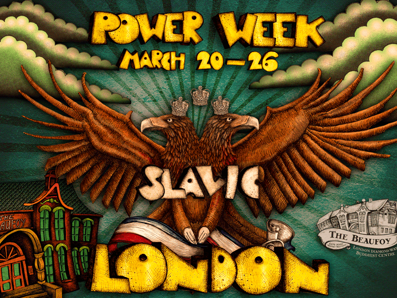 Leflet PowerWeek London charityproject drawing inking kzloty print