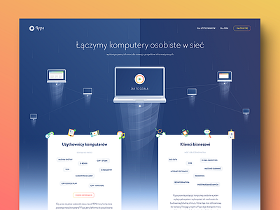 flyps welcome page header computer computing gradient homepage landingpage laptop network power rwd sketch tornado webdesign