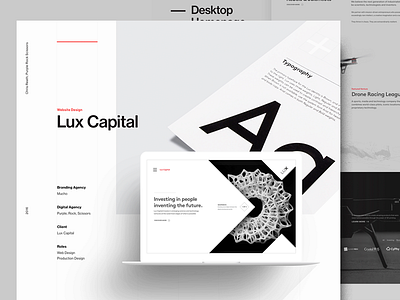 Lux Capital Case Study behance case study lux capital ui website