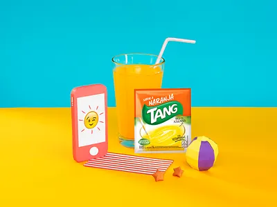 Set design Summer art direction colors orange set design summer tang