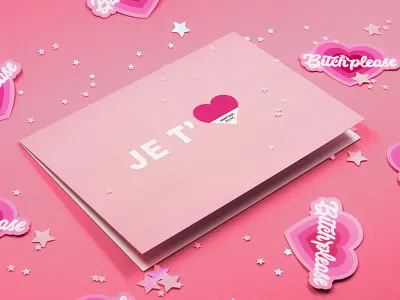 Geeky Valentine in french i love you icon love lovers photoshop pink ps pun typography valentine valentines day vday