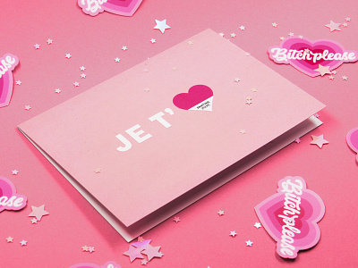 Geeky Valentine in french i love you icon love lovers photoshop pink ps pun typography valentine valentines day vday