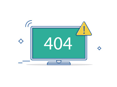 404 404 display flat illustration vector warning