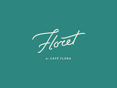 Floret branding cafe custom logo restaurant script type