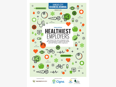 KCBJ Healthiest Employers cover 20170210 cover magazine design newsdesign newsprint