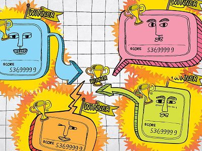 WORD BATTLE with Winner doodle game