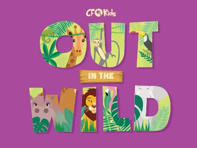 Out in the wild Series ai animals illustration illustrator jungle typography