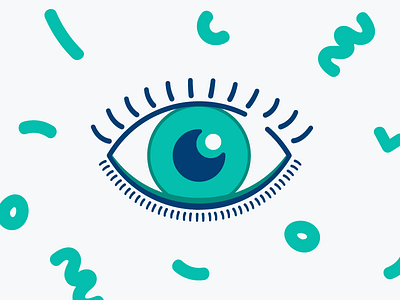 Eye See adobe illustrator blue color eye green illustration illustrator play playful