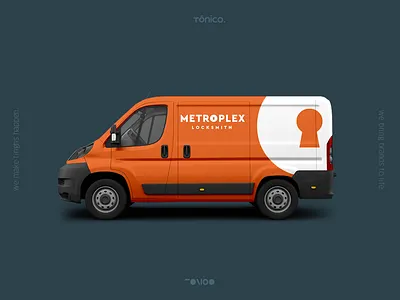 Metroplex – Locksmith Brand blue brand design identity key locksmith metroplex orange