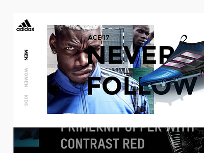 Adidas.com Menu adidas principle sketch ui ux web yeezy