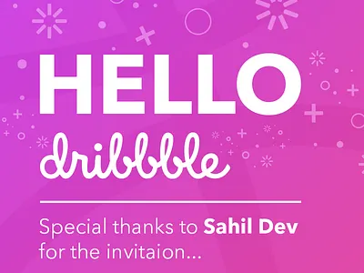 Hello Dribbble dribbble first hello shot