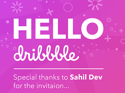 Hello Dribbble dribbble first hello shot