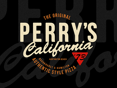 Perry's Pizza branding identity logo logotype typography