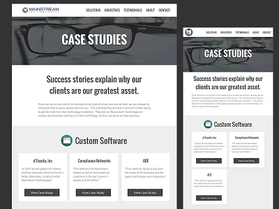 Mainstream Case Studies case study ui ux website