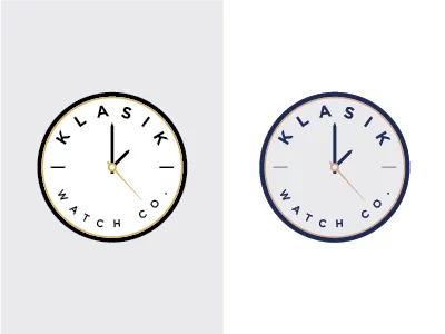 KLASIK Logo Concepts badge branding identity logo design mark minimal symbol watch