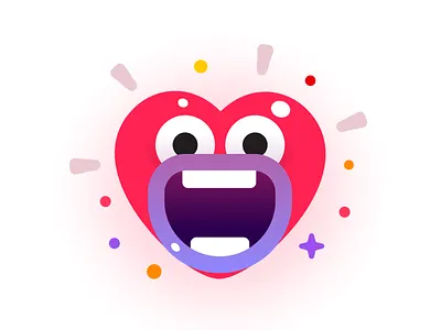 Made With Love | WOW excited flat heart illustration imessage love sticker stickerplace wow