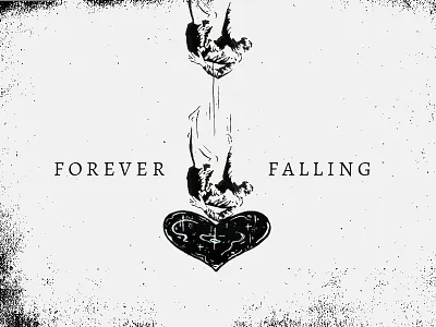 fallling falling grit illustration love stencil texture valentine