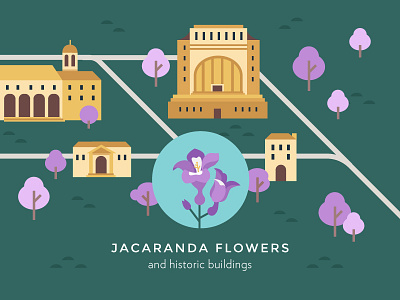 Pretoria buildings cityscape flowers historic pretoria purple trees
