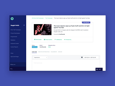 Native Ad Profile product design ui