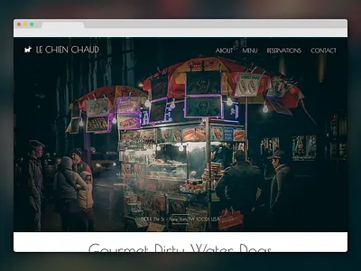 Le Chien Chaud 003 dailyui landing page