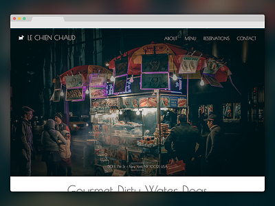 Le Chien Chaud 003 dailyui landing page
