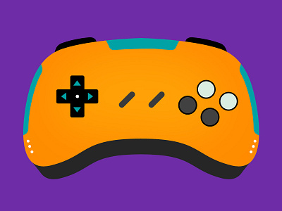 CONTROLLER VECTOR ILLUSTRATION art artwork color controller design flat game illustration vector