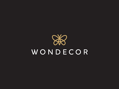 Wondecor butterfly decor home icon logo luxury wonder