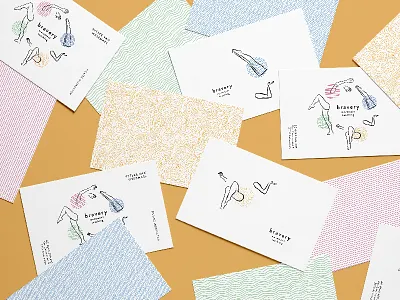 Business Cards art business card design identity logo movement pilates