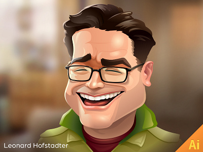 Leonard Hofstadter actor celebs character ericons icon illustration illustrator johnny galecki kolopach leonard hofstadter the big bang theory vector