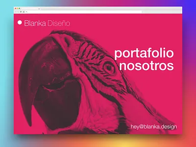 Blanka's Website desktop pink web design