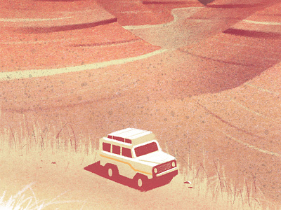 Long way to go! adventure africa canyon desert illustration landrover mountain nature path wild