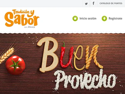 Flavor flavor food interface layout orange ui web