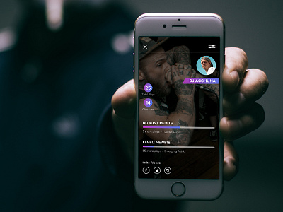 Music app profile page profile ui ux visual