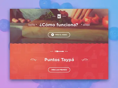 Video points filter flavor food interface orange red ui video web