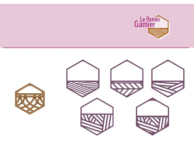 Panier basket illustration logo simplify