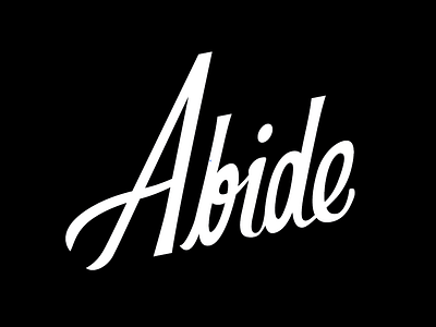 Script Logo WIP abide branding logo script wip