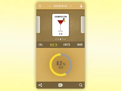 Day 09 - Alcohol Tracker alcohol challenge cocktail daily design tracker ui