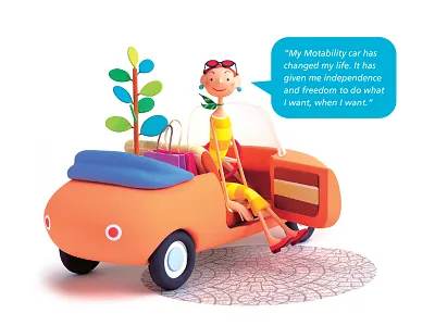 Motability advertising and direct marketing corporate direct marketing graphic design illustration