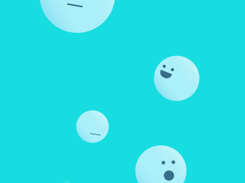 Emotional Bubbles anger animation bubble emotion happy illustration nervous sad vector