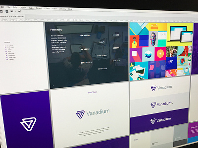 Vanadium Styleguide brand guide branding clean google grid logo presentation styleguide