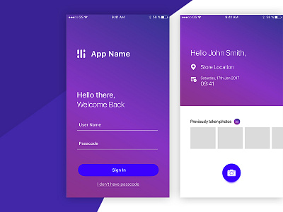 Fun Project ios login mobile dashboard sign in