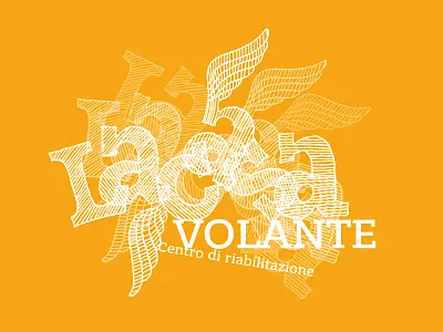 La casa volante. Centro di riabilitazione handmadeletter logotype transparentstyle