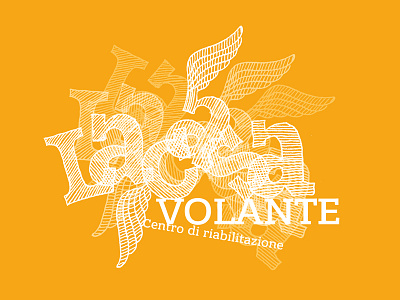 La casa volante. Centro di riabilitazione handmadeletter logotype transparentstyle