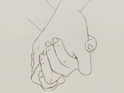 Hand Holding sketch art design hand holding notepad paper pencil rough simple sketch