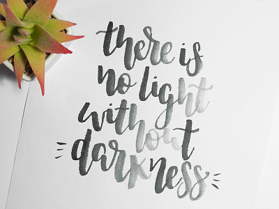 No Light black handmade handmadefont lettering watercolor