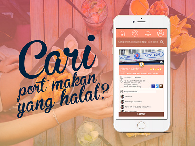 Conceptual Restourant Review App asyraaf azahari halal islam makan mobile apps port toyyiban uiux