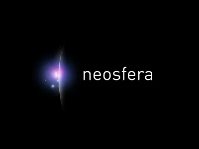 Neosfera blue color consulting esoteric glow logo modern psychology space star