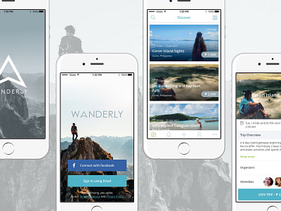 Wanderly iOS app - WIP ios mobile travel wanderly