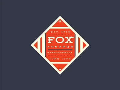 Foxborough 1778 badge city badge fox foxborough line logo ma massachusetts star